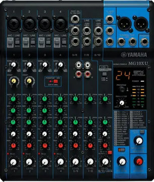 Yamaha MG10XU | 10-Channel USB Mixer with FX & Compression | 24-Bit Audio Interface + Cubase AI
