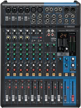 Yamaha MG12XU | Mixer with 6 Mic + 2 Stereo Inputs | USB, Effects & Compression