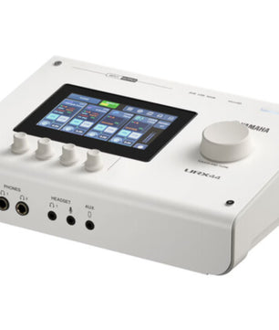Yamaha URX44 W | 32-Bit Interface with DSP & Touchscreen | 4 Mic Inputs + microSD Recording