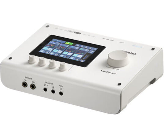 Yamaha URX44 W | 32-Bit Interface with DSP & Touchscreen | 4 Mic Inputs + microSD Recording