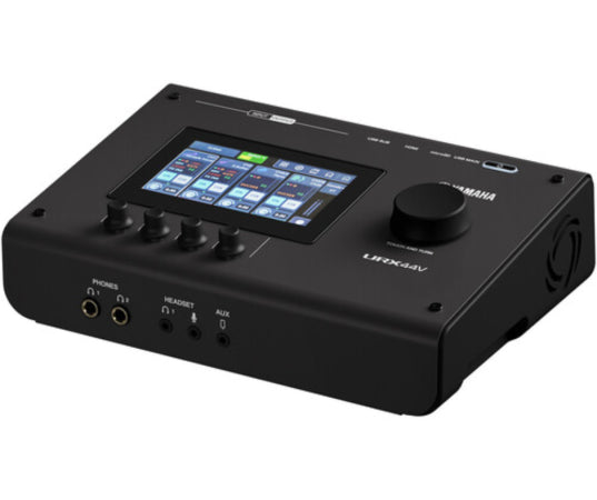 Yamaha URX44V B | 32-Bit Audio/Video Interface with HDMI I/O | 4 Mic Inputs + microSD Multitrack Recording