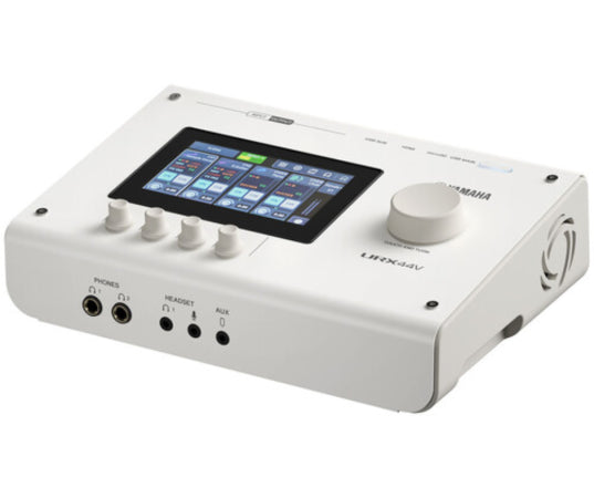 Yamaha URX44V W | 32-Bit USB-C Interface with HDMI I/O | 4 Mic Inputs + microSD Multitrack Recording