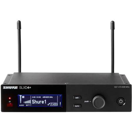 Shure SLXD14+/153T-G57 | Wireless Earset System with MX153T Mic | 24-bit Audio + Lightweight Headworn Design