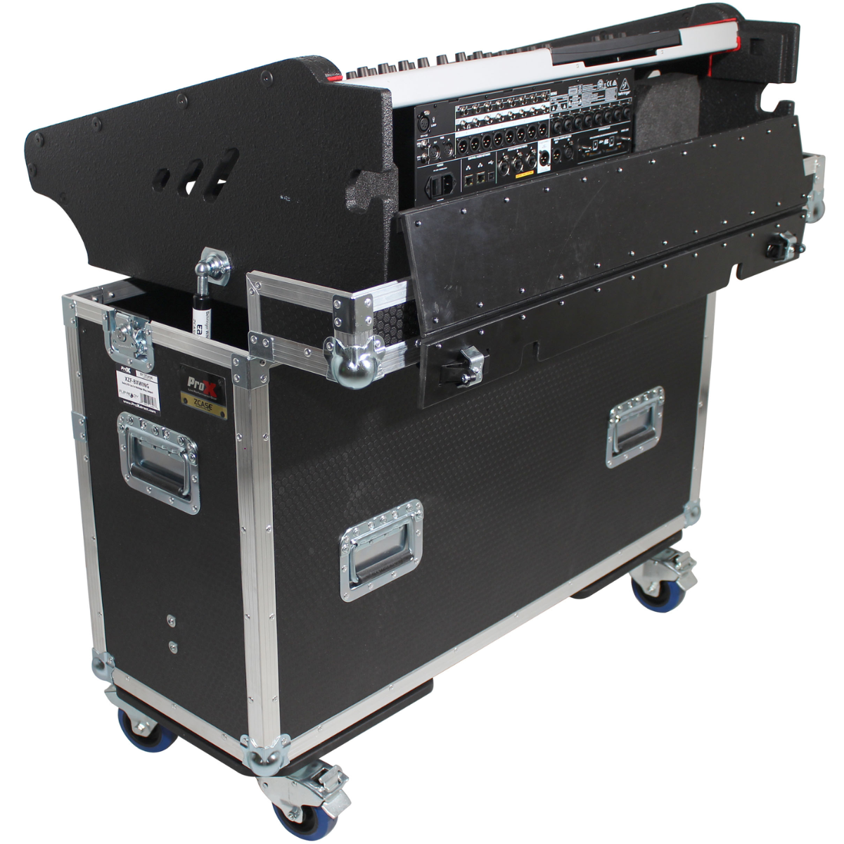 ProX XZF-BWING | Flip-Ready Case for Behringer Wing | Hydraulic Lift with Wheels
