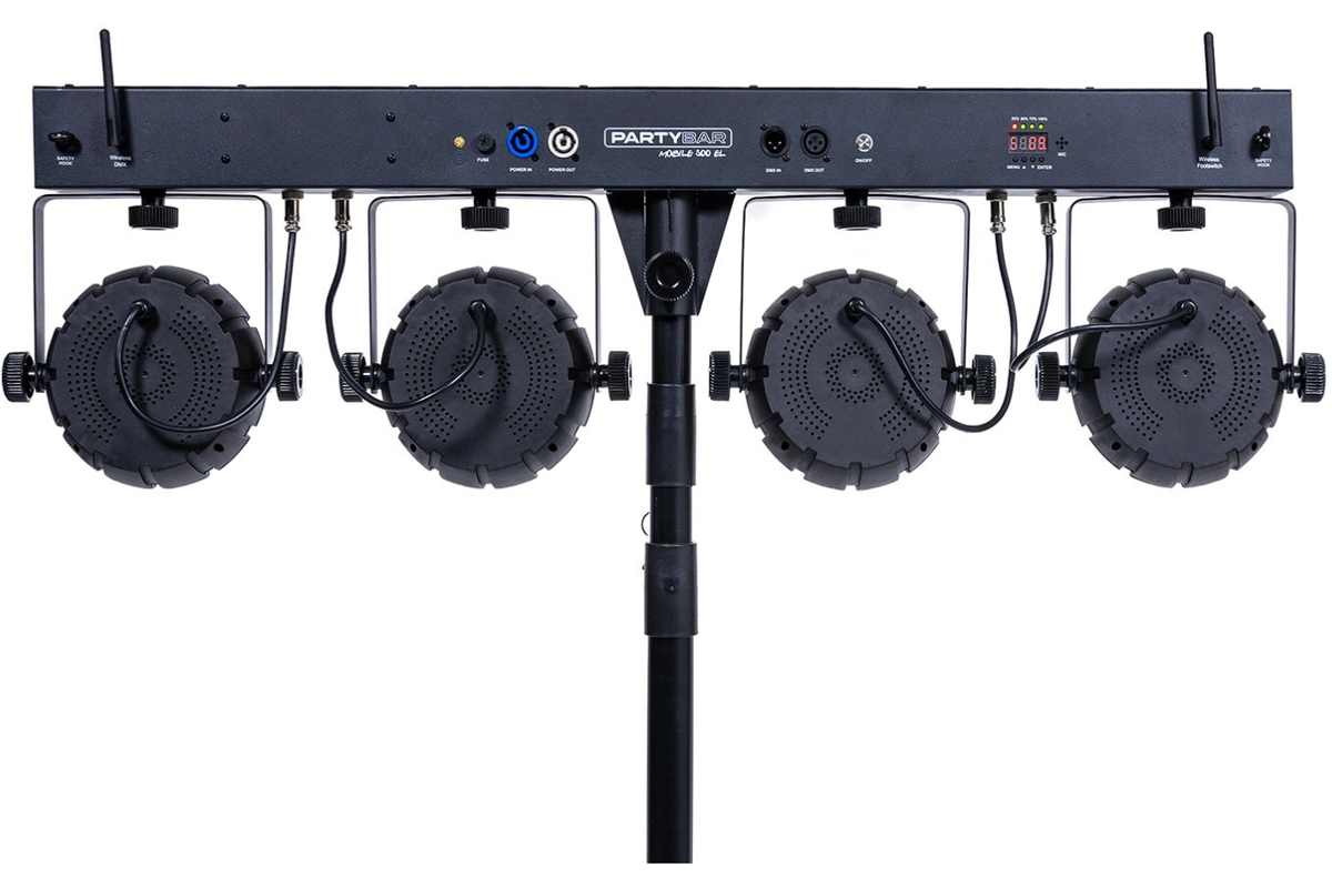 ColorKey PartyBar Mobile 500 EL | Wireless Battery Powered DJ Light Bar | All-in-One Wash System with Stand
