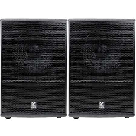 Yorkville ES18P Pair | Dual 18in 3200W Powered Subwoofers | 140dB Peak Output