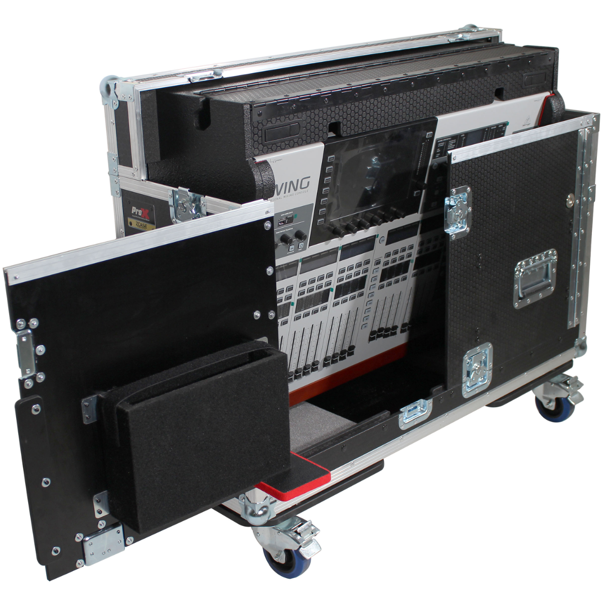 ProX XZF-BWING | Flip-Ready Case for Behringer Wing | Hydraulic Lift with Wheels