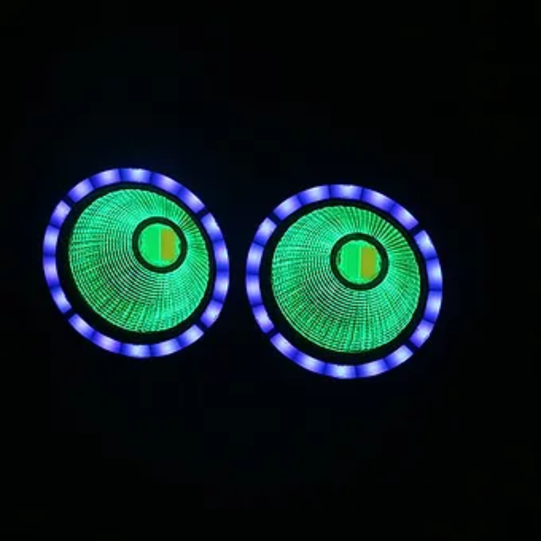 Crisp SOLSTICE DUO 616C | 200W Dual White LED Blinder with RGB Halo Rings & Strobe Effects