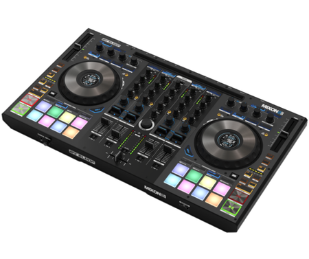 Reloop Mixon 8 Pro | 4-Deck Hybrid DJ Controller | Dual USB, Jog Displays & Standalone Mixer