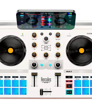 Hercules DJControl Mix Ultra | Wireless DJ Controller for iOS & Android | Built-In Battery & Bluetooth LE