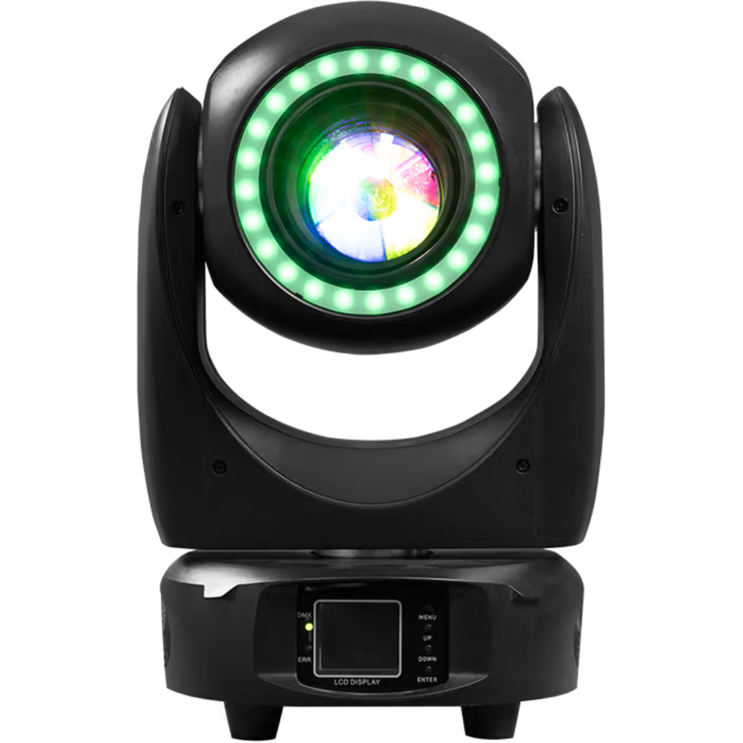Rasha Zuri | 100W Beam with Gobos & Prism | RGB Pixel Ring & 3° Sharp Output