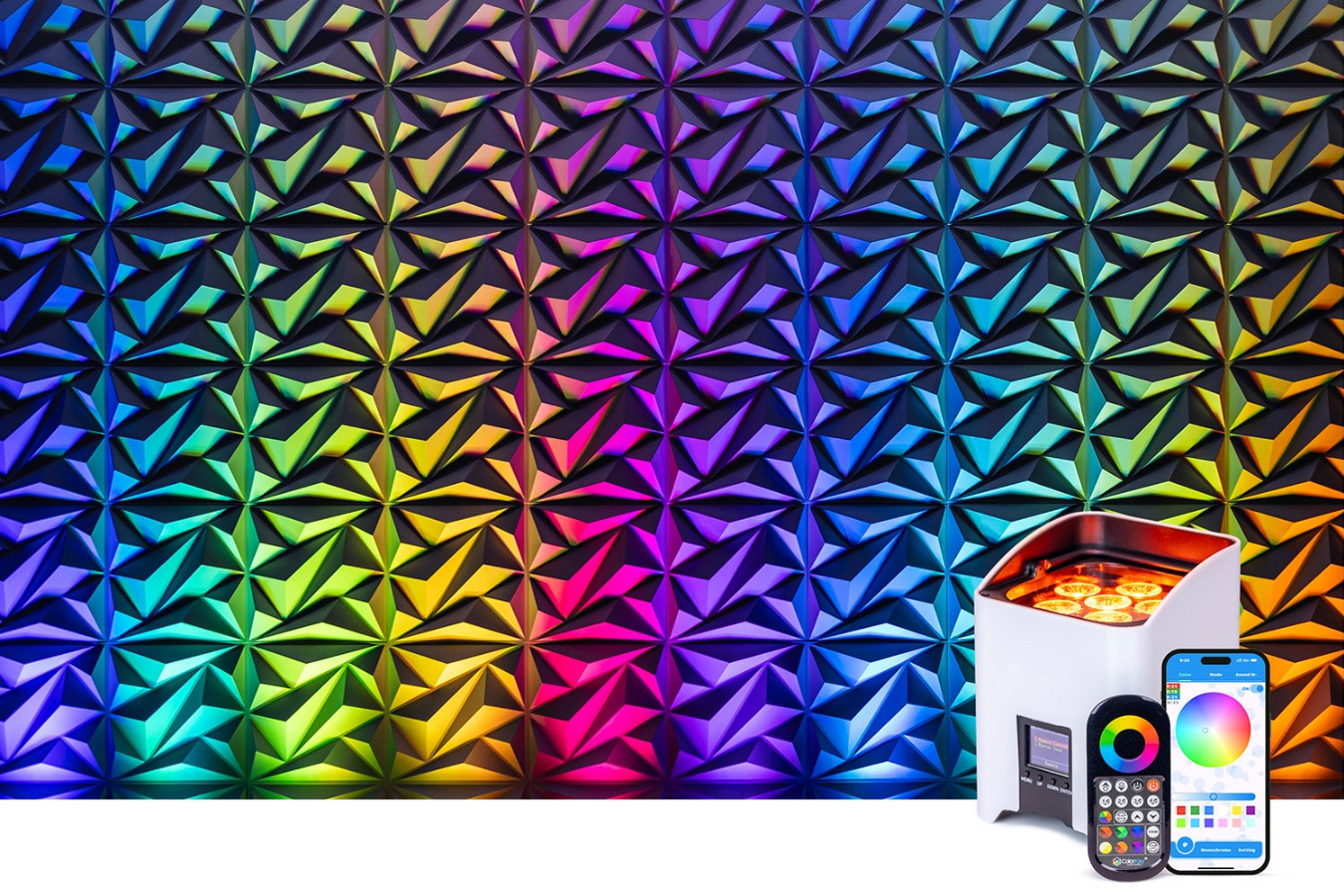 ColorKey MobilePar Pro Hex 6 | Wireless Battery Uplight | 6x12W RGBAW-UV LEDs with 20hr Runtime